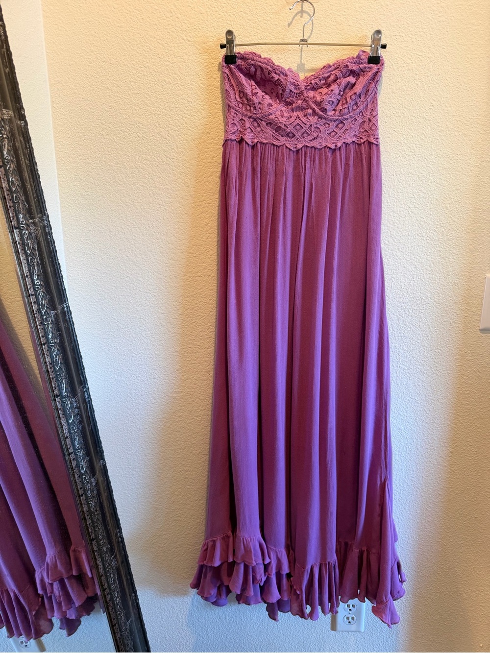 Free People Adella Corset Maxi Dress M Boho Cottagecore Festival